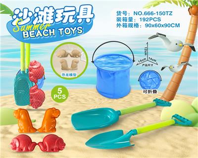 铲子配恐龙沙滩配件+折叠桶 - OBL10273681