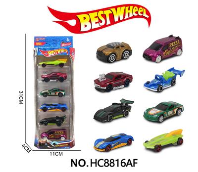 1:64合金车（赛车）6只装 - OBL10273900