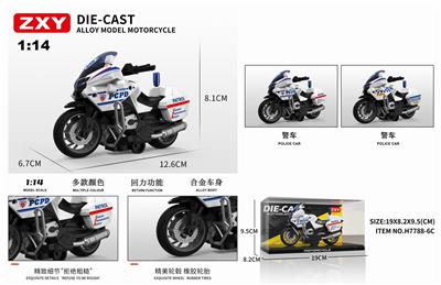 1：14国宾警车合金回力摩托车 - OBL10275062