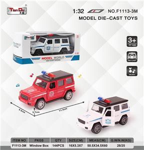 1:32 仿真奔驰G550警车 回力合金车两开门带灯光音乐(GCC) - OBL10276557