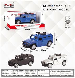1:32 仿真俄罗斯军车 回力合金车两开门 - OBL10276621