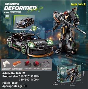 1:10黑金保时捷蛙王911[英文盒+锂电遥控+灯光]1880PCS - OBL10277664