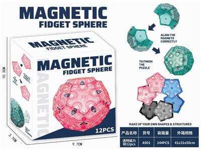 透明五边形磁力球12PCS - OBL10278113