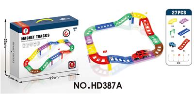 (GCC)彩窗磁力片轨道车益智拼装DIY积木 - OBL10281913