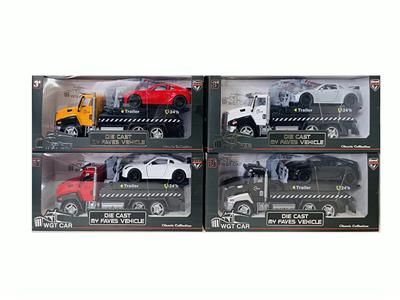 1:50合金回力拖车4色拖合金回力豪车2款2色 - OBL10282235
