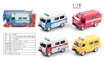 1:18瓦兹旅行者合金回力警车（带声光） - OBL10285971