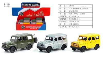 1:18瓦兹猎人俄文合金回力车（带声光）(6PCS) - OBL10285974