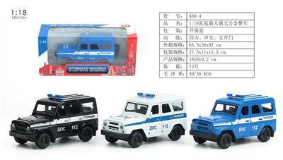 1:18瓦兹猎人俄文合金回力警车（带声光） - OBL10285975