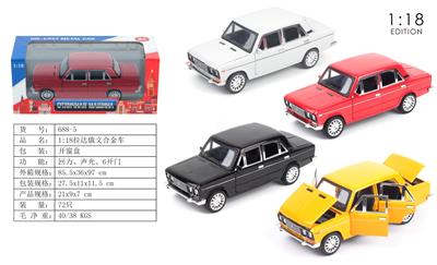 1:18拉达合金回力车（六开带声光） - OBL10285977