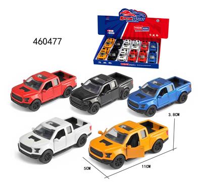 1:40 合金车模 福特F150回力合金车，门可开,1款5色混装一展示盒
 - OBL10289471
