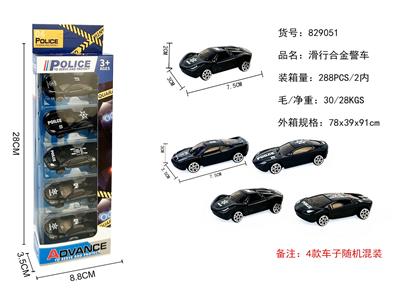 5只装滑行合金警车 - OBL10290215