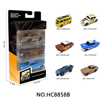 1:64合金车6款3只盒装 - OBL10291428