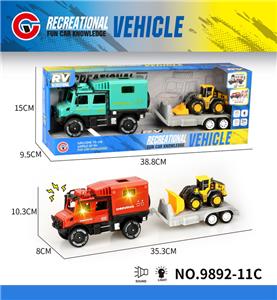 大号灯光声音惯性双排乌尼莫克房车拖惯性工程车 - OBL10291560