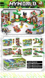 拼装小颗粒积木村庄赛车PK（4合1）4款混装（8盒/展示盒）30展示盒/箱 - OBL10291707