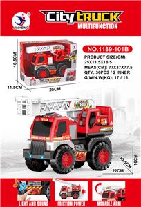 惯性云梯车带灯光声音（包3粒AG13纽扣电池） - OBL10291756