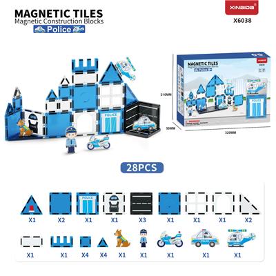 警察系列彩窗磁力片 - OBL10296601