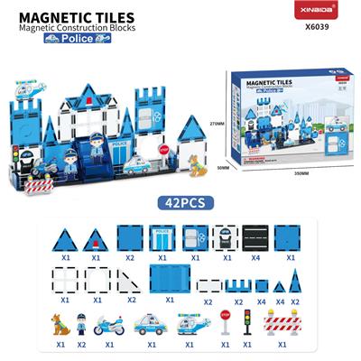 警察系列彩窗磁力片 - OBL10296602