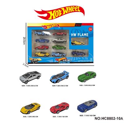 1:64风火轮合金6款10只装（赛车，跑车） - OBL10297416