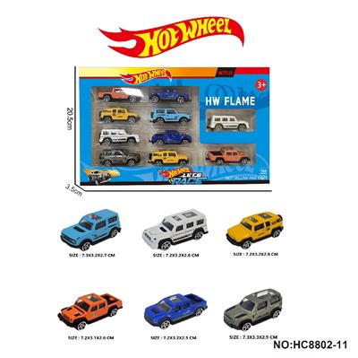 1:64风火轮6款合金车10只装（悍马，越野车，皮卡） - OBL10297417