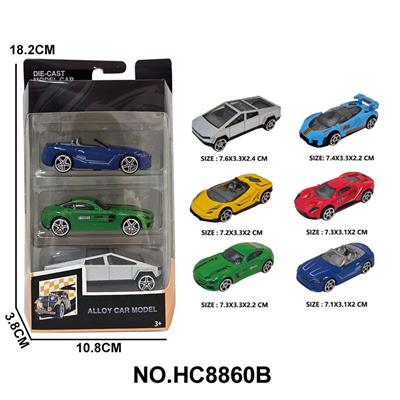 1:64合金车6款3只盒装 - OBL10297448