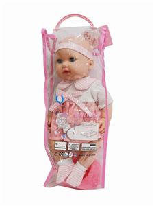 16寸搪胶PS注塑身，babyhuan活眼娃娃带喝水/撒尿，6声IC - OBL10298310