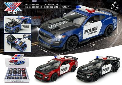 1：24 合金野马GT500模型车 四开门 回力灯光音乐 - OBL10299374