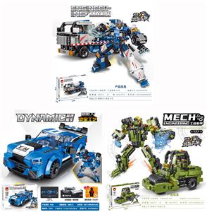 452+PCS 新版拼装积木之搅拌车工程机甲 可两变(彩盒采用精美UV工艺和烫金工艺)/287+PCS新款拼装积木之极速飙车可两变(赠送一套36PCS拼图+公仔一只,彩盒采用精美UV工艺和烫金工艺)/429+PCS 新版拼装积木之压路车工程机甲 可两变(彩盒采用精美UV工艺和烫金工艺)英文版彩盒 - OBL10300318