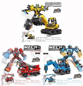 465+PCS 新版拼装积木之挖掘机工程机甲 可两变(彩盒采用精美UV工艺和烫金工艺)/429+PCS 新版拼装积木之吊车工程机甲 可两变(彩盒采用精美UV工艺和烫金工艺)英文版彩盒/424+PCS 新版拼装积木之钻地车工程机甲 可两变(彩盒采用精美UV工艺和烫金工艺)英文版彩盒 - OBL10300319