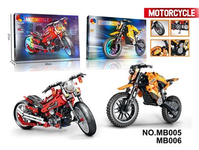 AB原包DIY益智拼装积木颗粒
新款摩托车（470PCS/506PCS) - OBL10306033