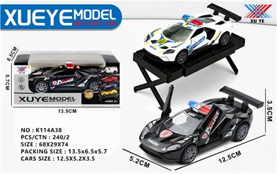 1:36 合金车模 福特GT警车 开门回力（1只装） - OBL10306726