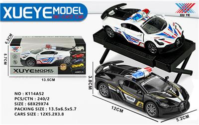 1:36 合金车模 布加迪警车 开门回力（1只装） - OBL10306732