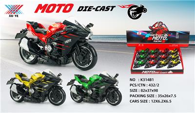 1:14 合金摩托车 川崎H2 回力 软胶把（12只装） - OBL10306737