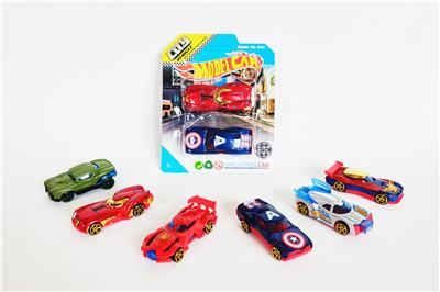 复仇者联盟1:64合金车 2只装
 滑行功能 3款混装 - OBL10307257