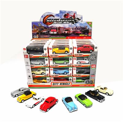 1:60合金车展示盒48只开窗盒装回力老爷车 8款混装 - OBL10307266