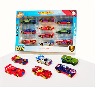 复仇者联盟1:64合金车10只套装 6款车型混装
 - OBL10307301