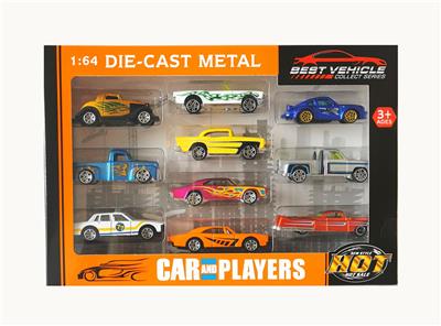 1:64合金老爷肌肉车套装滑行功能10只装
 - OBL10307309