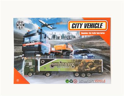 1:64合金滑行拖头军事货柜车  
 - OBL10307334
