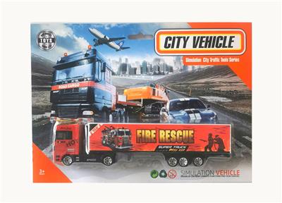 1:64合金滑行拖头消防货柜车  
 - OBL10307339