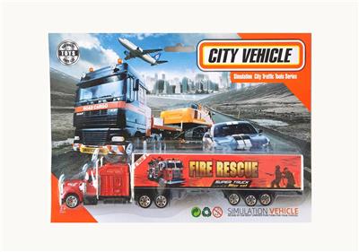 1:64合金滑行拖头军事货柜车  

 - OBL10307340