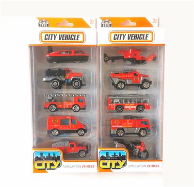 1:64合金滑行消防车/飞机5只套装  2款混装
 - OBL10307355