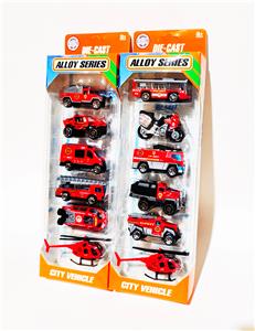1:64合金滑行消防车/飞机6只套装  2款混装
 - OBL10307366