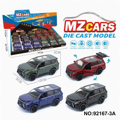 1：36合金车模3开门回力
越野车4色混装（声光版） - OBL10308281