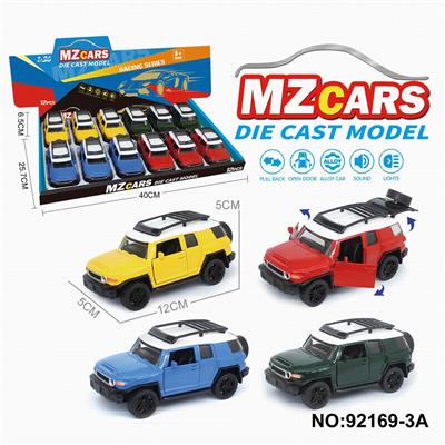 1：36合金车模3开门回力
越野车4色混装（声光版） - OBL10308283