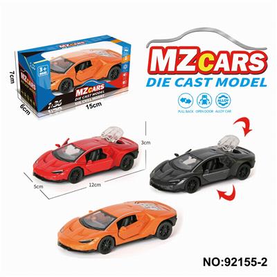 1：36合金车模3开门回力
跑车3色混装 - OBL10308301