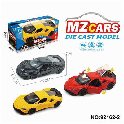 1：36合金车模3开门回力
跑车3色混装 - OBL10308308