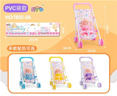 铁制手推车配12寸娃娃四色 - OBL10310123