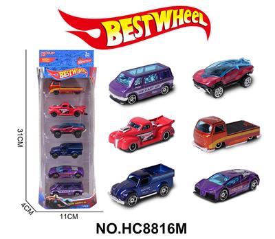 1:64合金车（货车，客车，跑车）6只盒装 - OBL10313081