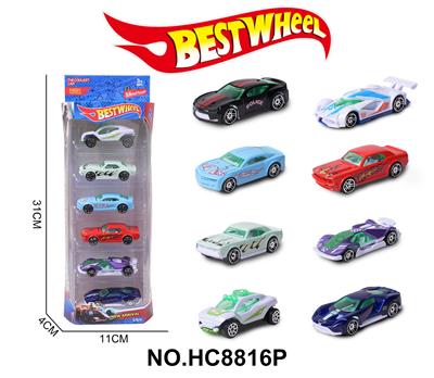 1:64合金车（赛车，跑车）6只盒装 - OBL10313084