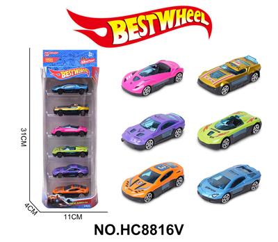 1:64合金车（赛车，跑车）6只盒装 - OBL10313090
