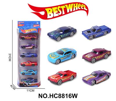 1:64合金车（赛车，跑车）6只盒装 - OBL10313091